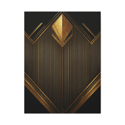 Golden Deco Crown Geometry Wall Art & Canvas Prints