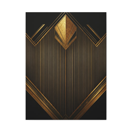 Golden Deco Crown Geometry Wall Art & Canvas Prints