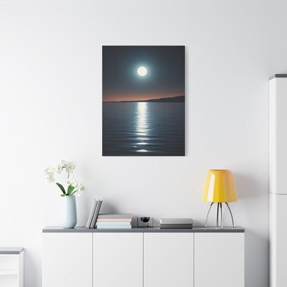 Moonlit Reflection Over Silent Waters Wall Art & Canvas Prints