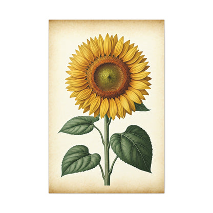 Sunflower Illustration Wall Art & Canvas Prints