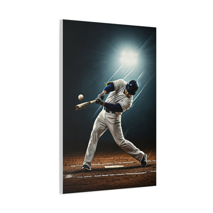 Baseball Player Spotlight Swing Drama Wall Art & Canvas Prints