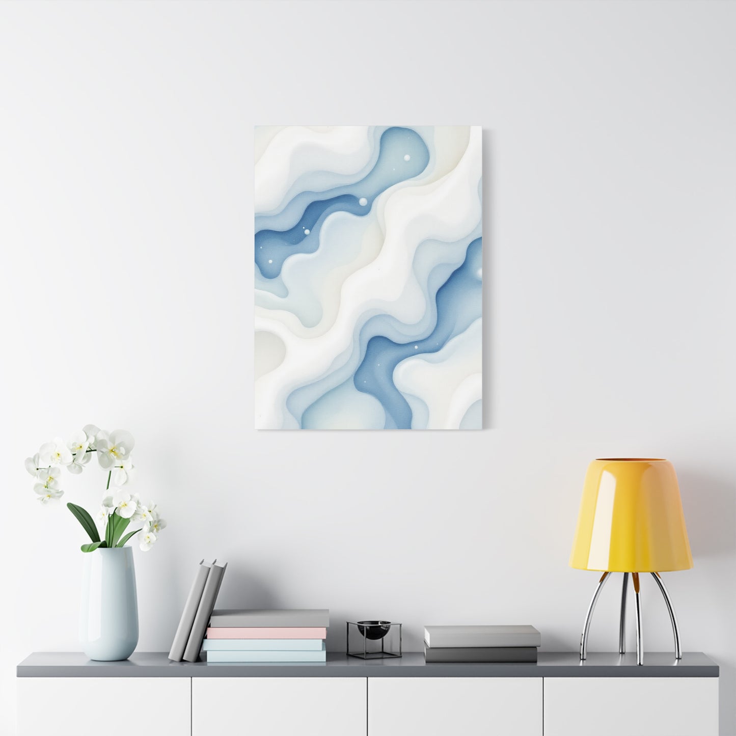 Flowing Blue Marble Waves Wall Art & Canvas Prints