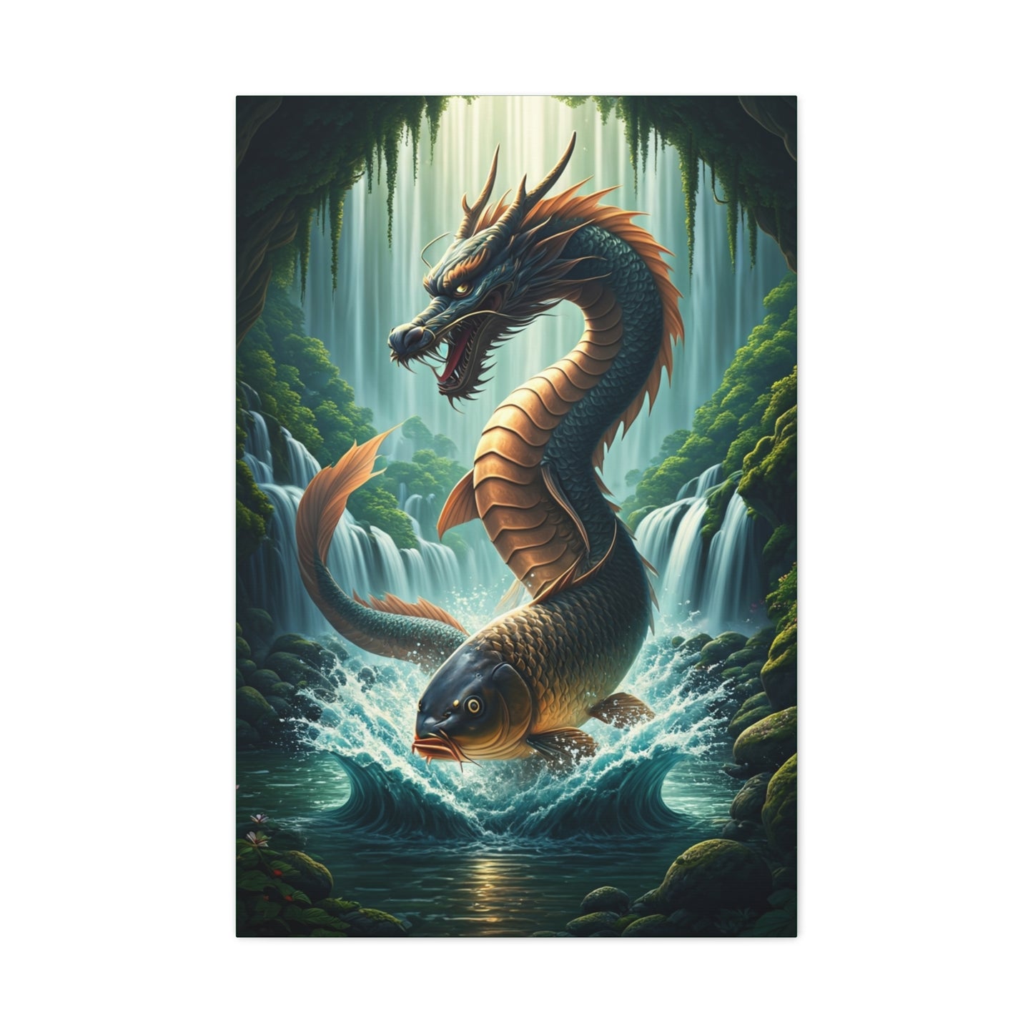 Dragon of the Emerald Falls Wall Art & Canvas Prints
