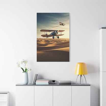 Desert Dawn Biplane Adventure Wall Art & Canvas Prints