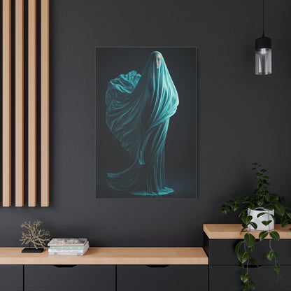 Flowing Blue Fabric Form Wall Art & Canvas Prints
