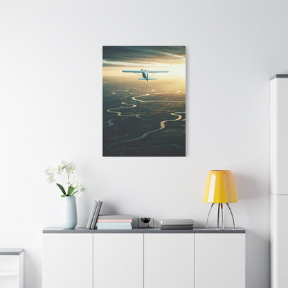 Golden River Flight Horizon Wall Art & Canvas Prints