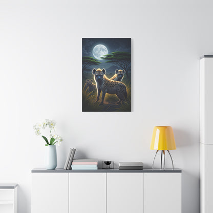 Moonlit Hyena Guardians Wall Art & Canvas Prints