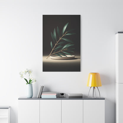 Minimal Olive Branch Botanical Wall Art & Canvas Prints