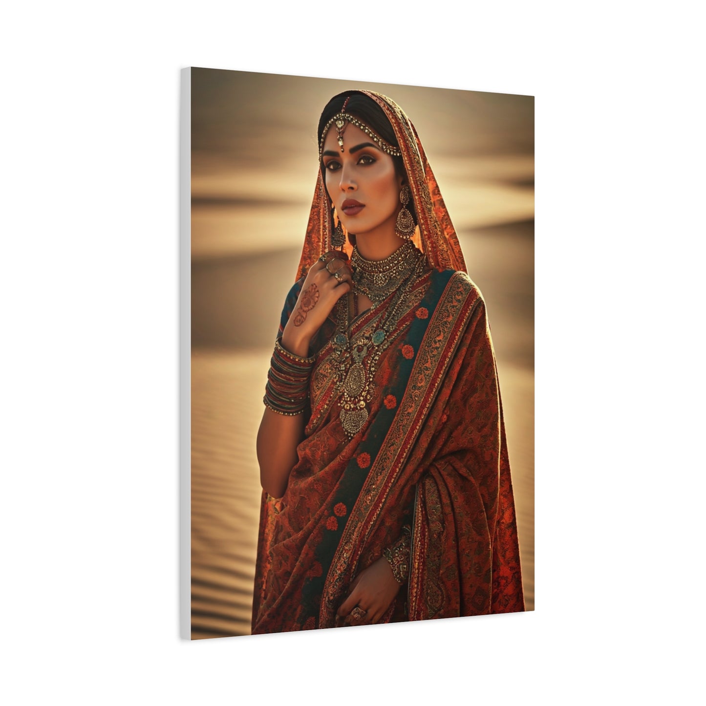 Ornate Desert Bride Bohemian Portrait Wall Art & Canvas Prints