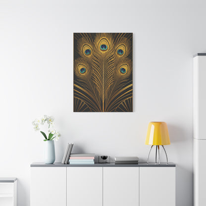 Gilded Peacock Elegance Wall Art & Canvas Prints