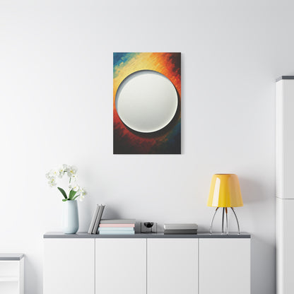 Celestial White Orb Modern Abstract Wall Art & Canvas Prints