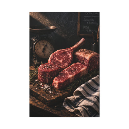 Premium Butcher Counter Steak Still Life Wall Art & Canvas Print
