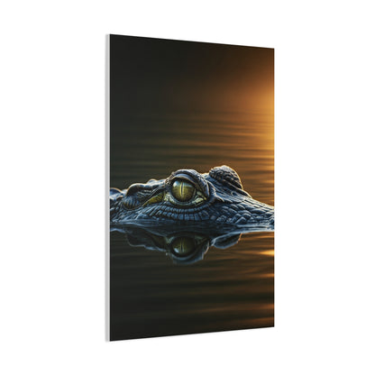 Crocodile Eye Emerging From Water Wall Art & Canvas Prints