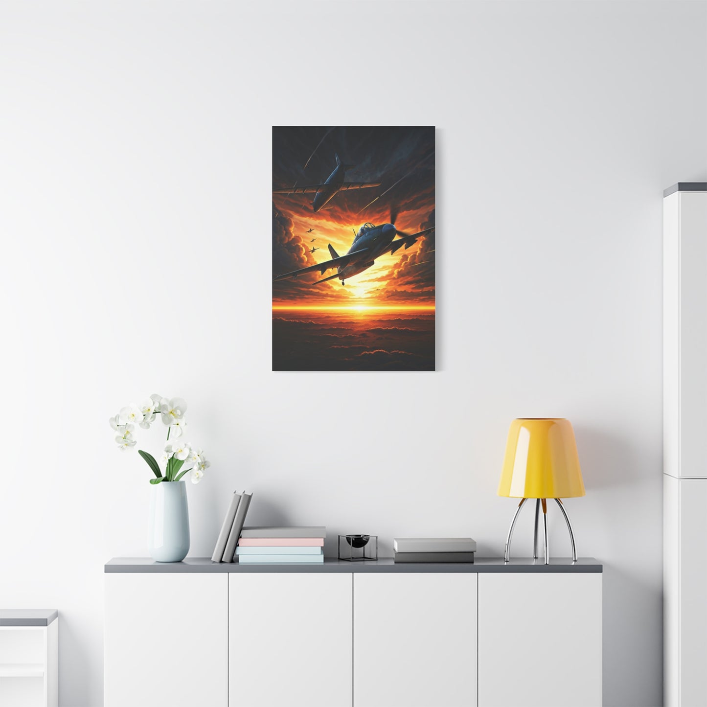 Firestorm Jet Mission Sunset Wall Art & Canvas Prints