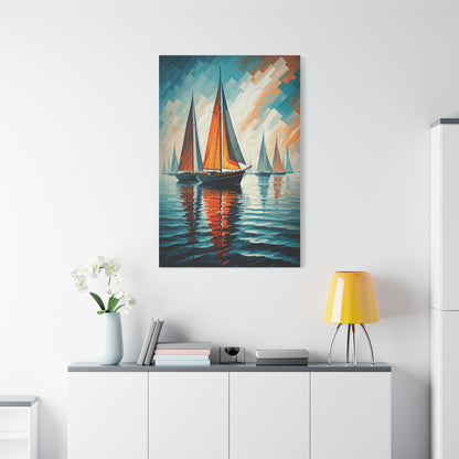 Crimson Sail Regatta Wall Art & Canvas Prints