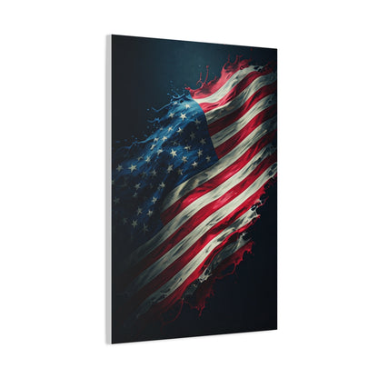Artistic Brushstroke Flag of Freedom Wall Art & Canvas Prints