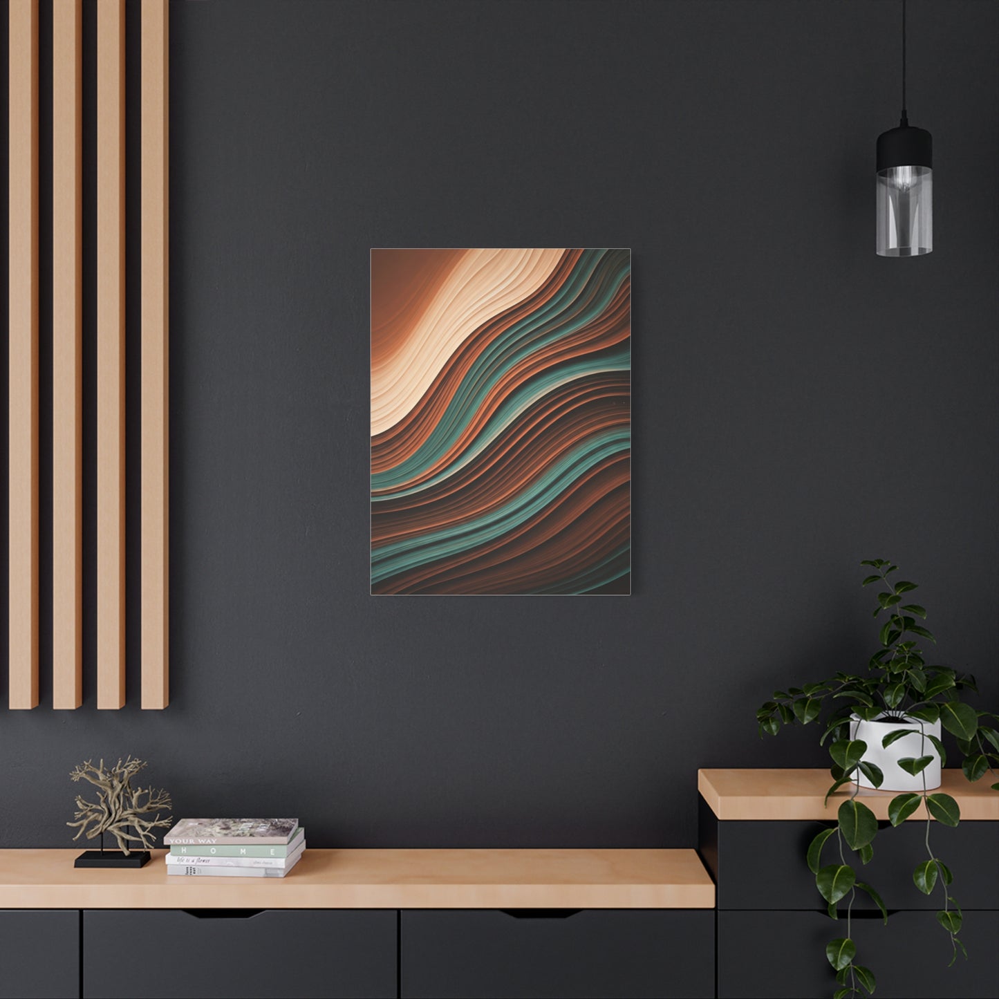 Earthtone Flow Harmony Abstract Wall Art & Canvas Prints