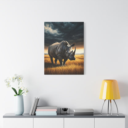 Rhino Guardian Under Stormy Skies Wall Art & Canvas Prints