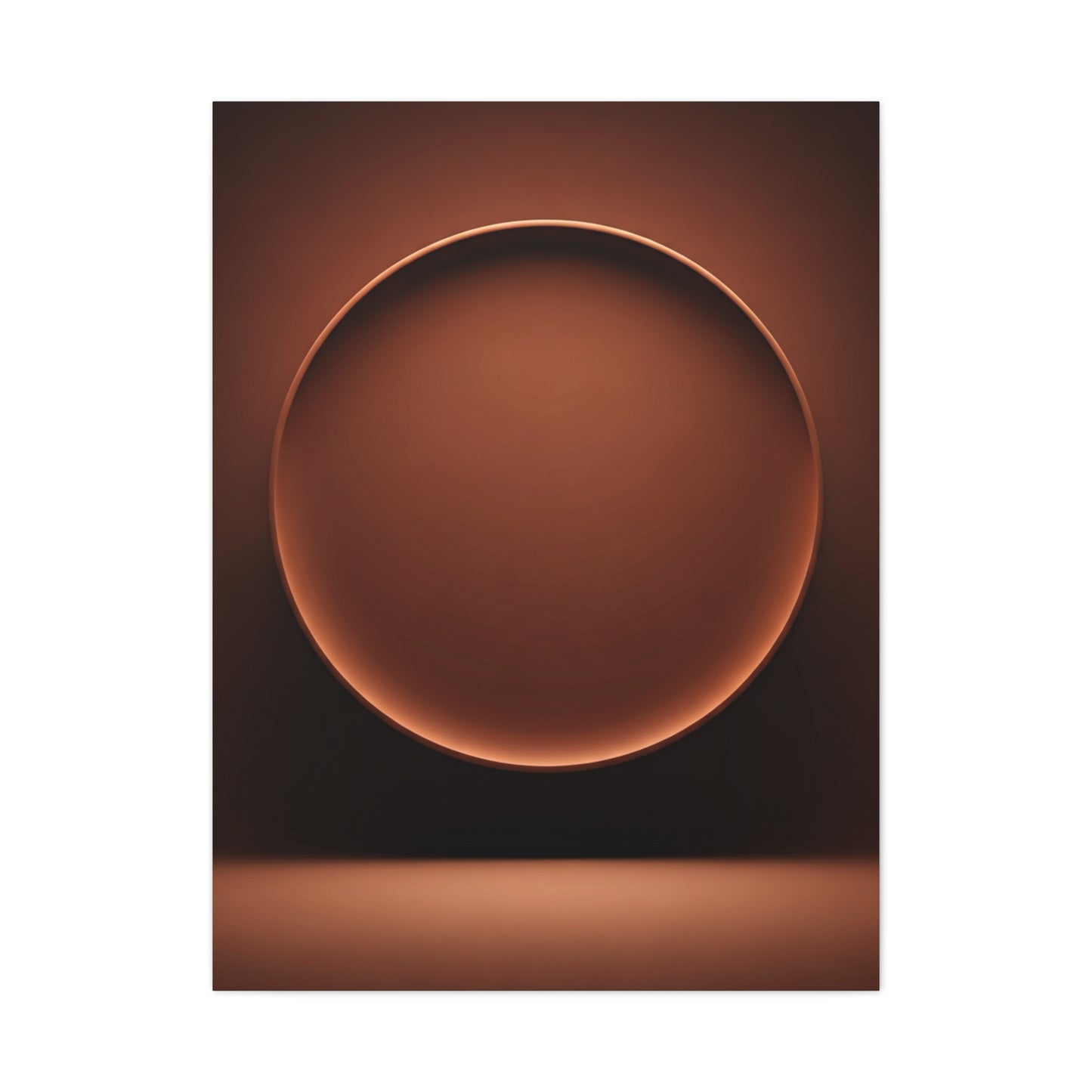 Luminous Bronze Sphere Minimal Wall Art & Canvas Prints