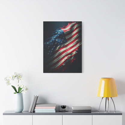 Artistic Brushstroke Flag of Freedom Wall Art & Canvas Prints