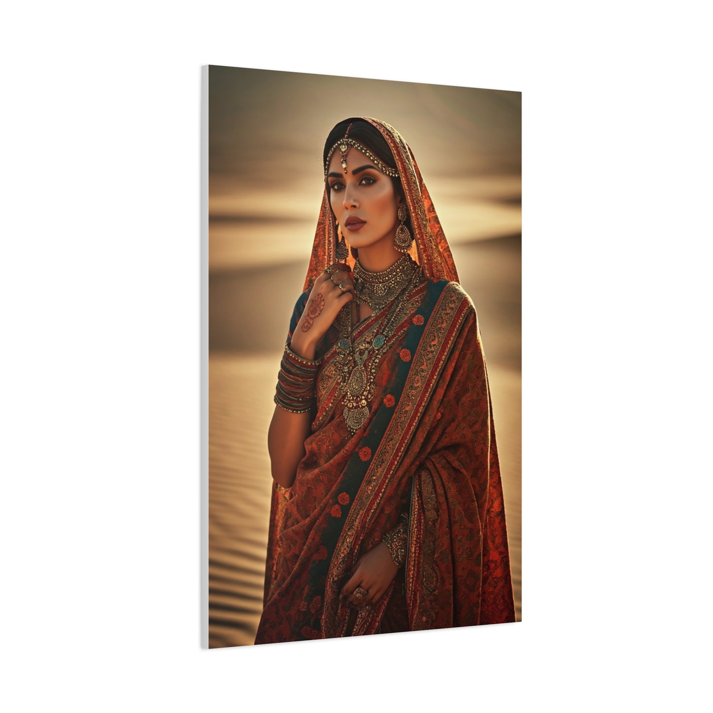 Ornate Desert Bride Bohemian Portrait Wall Art & Canvas Prints