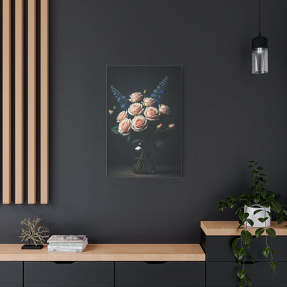 Blush Rose Bouquet in Glass Vase Wall Art & Canvas Prints