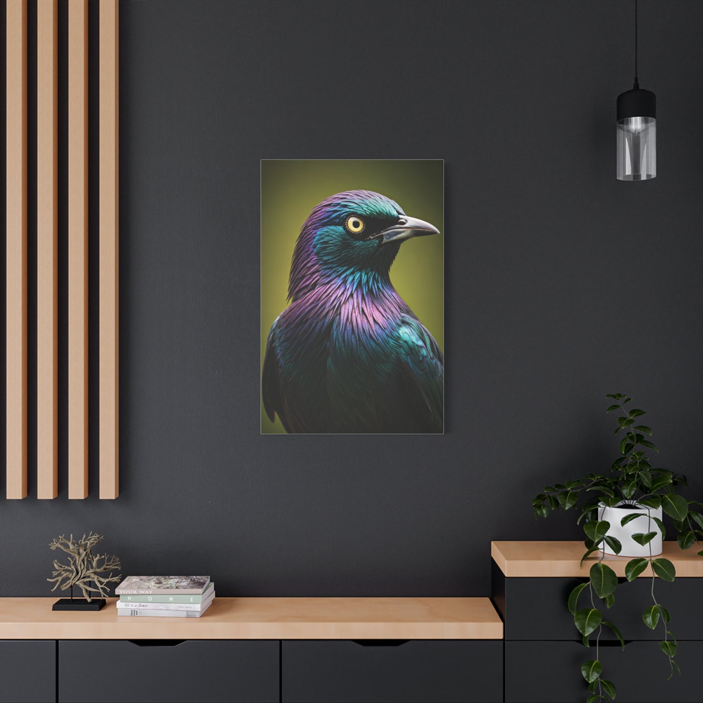 Iridescent Pigeon Portrait Wall Art & Canvas Prints