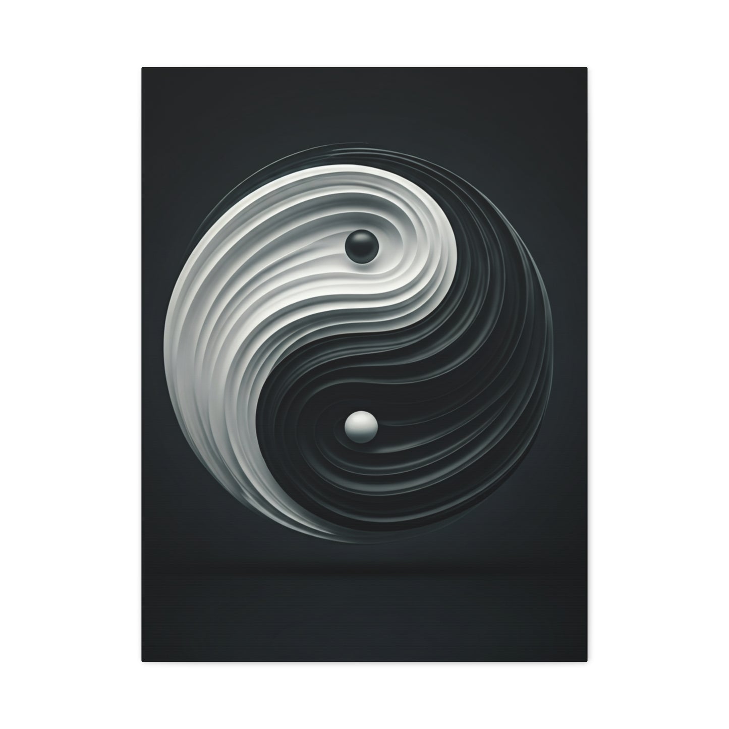 Monochrome Yin Yang Energy Wall Art & Canvas Prints