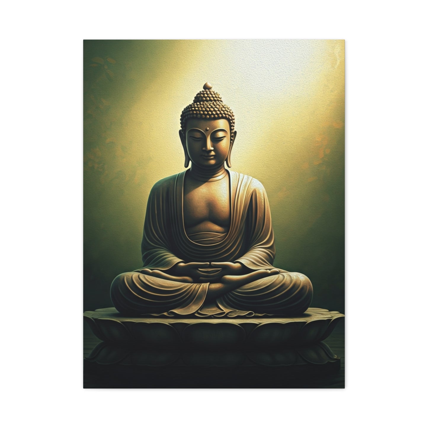 Serene Emerald Buddha Meditation Wall Art & Canvas Prints