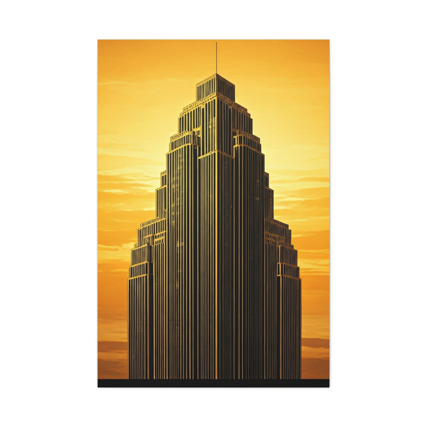 Golden Empire Sunset Skyscraper Wall Art & Canvas Prints