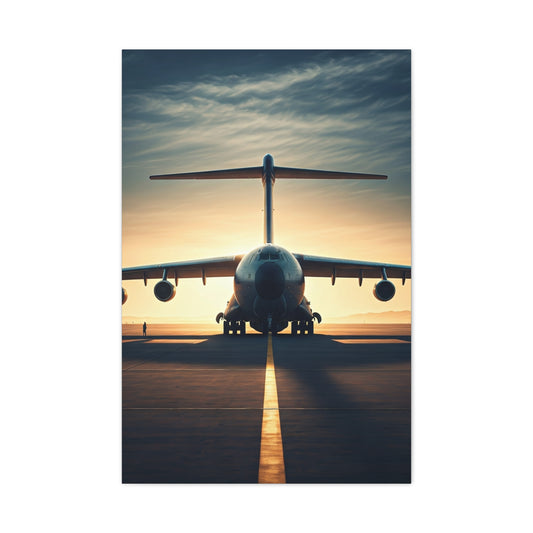 Golden Runway Departure Jet Wall Art & Canvas Prints