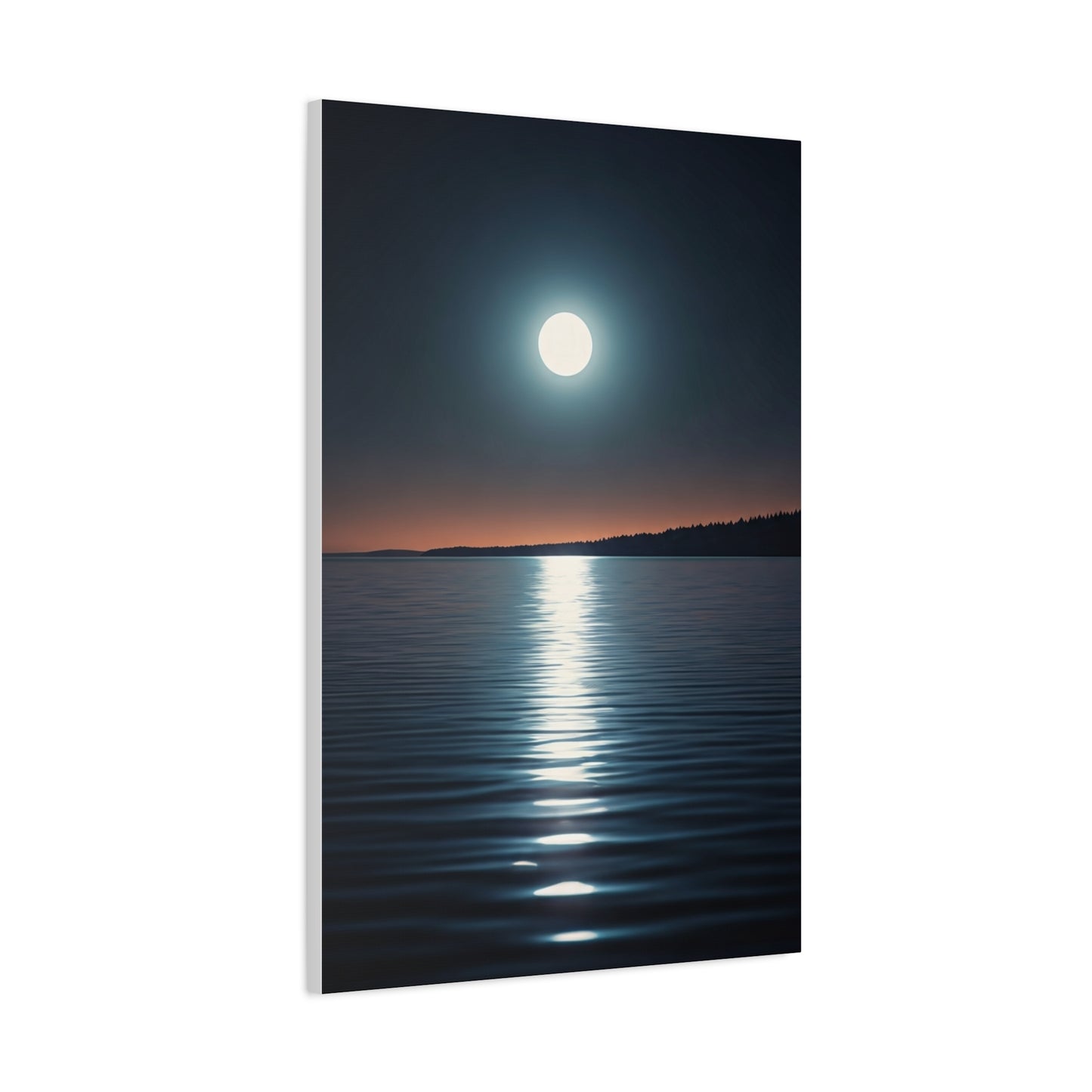 Moonlit Reflection Over Silent Waters Wall Art & Canvas Prints