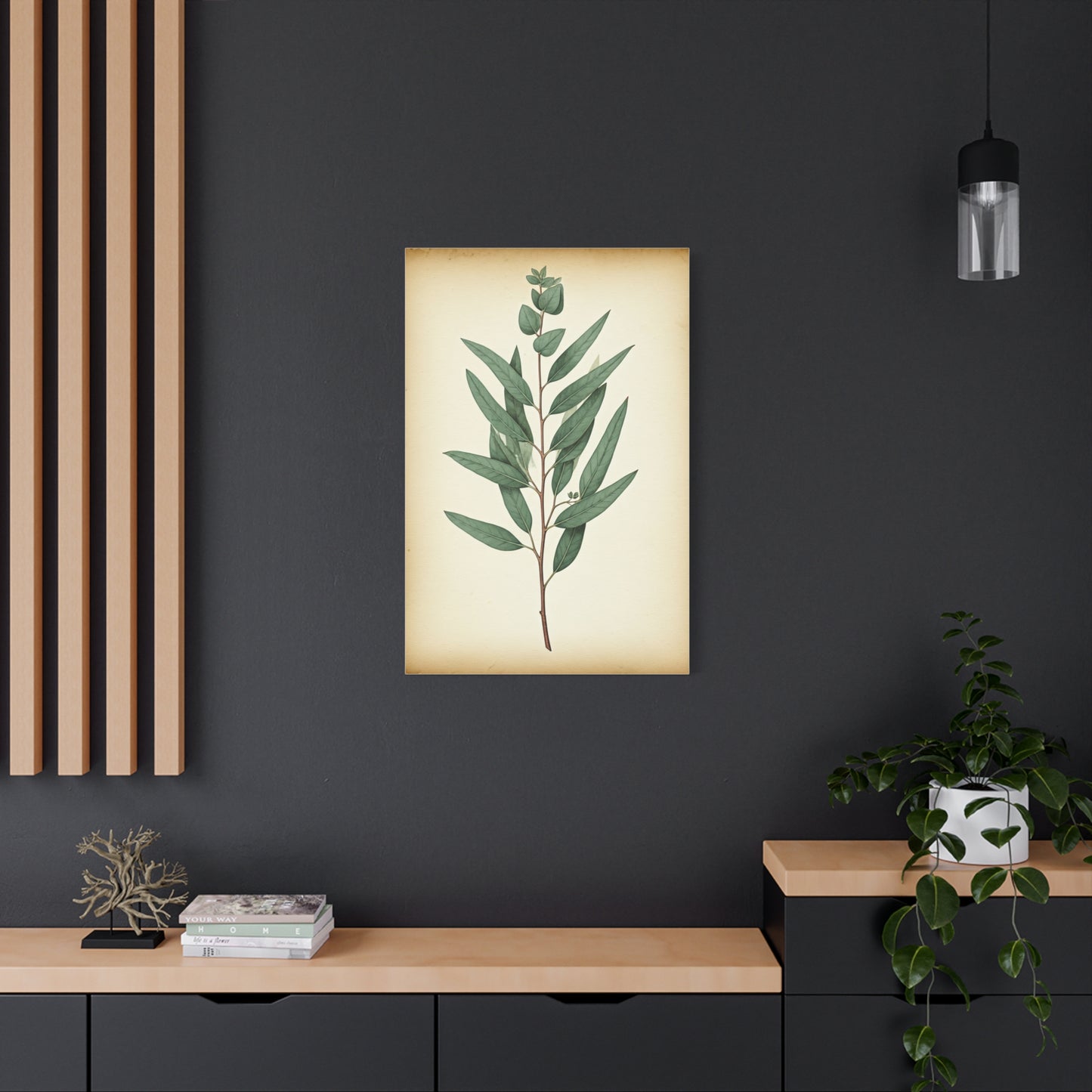 Eucalyptus Branch Illustration Wall Art & Canvas Prints
