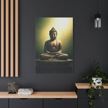 Serene Emerald Buddha Meditation Wall Art & Canvas Prints
