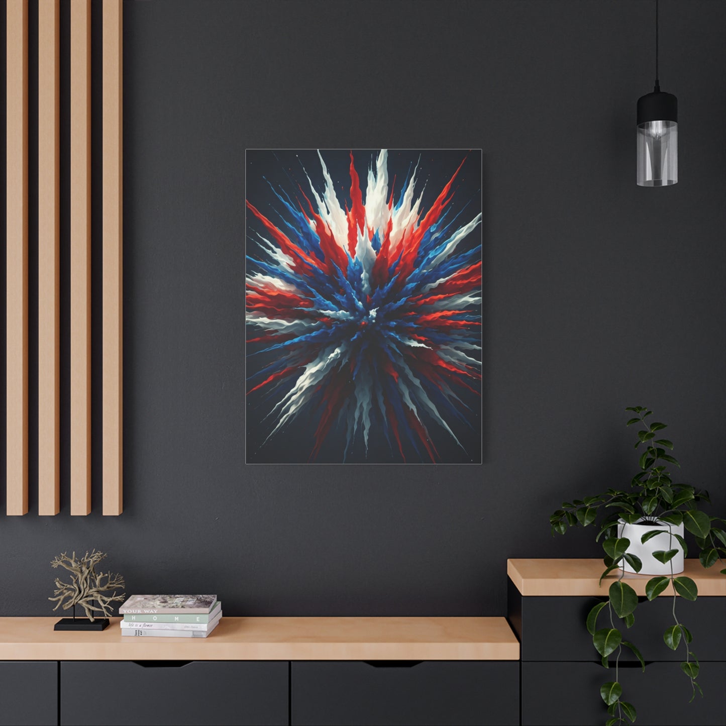 Abstract Patriotic Firework Burst Wall Art & Canvas Prints
