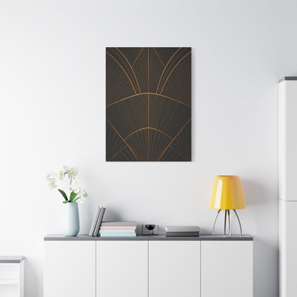 Minimal Gold Fan Geometry Wall Art & Canvas Prints