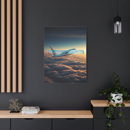 Elegant Concept Aircraft Above Clouds Wall Art & Canvas Prints