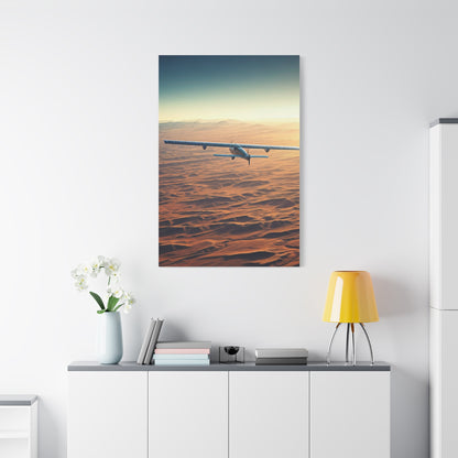 Desert Horizon Aircraft Journey Wall Art & Canvas Prints
