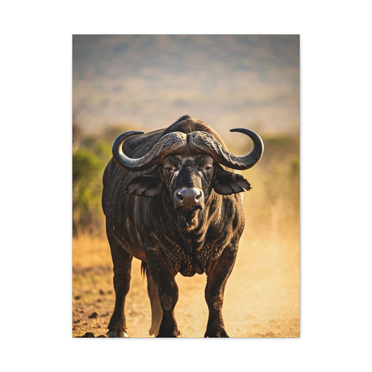 Powerful Buffalo Staring Forward Wall Art & Canvas Prints