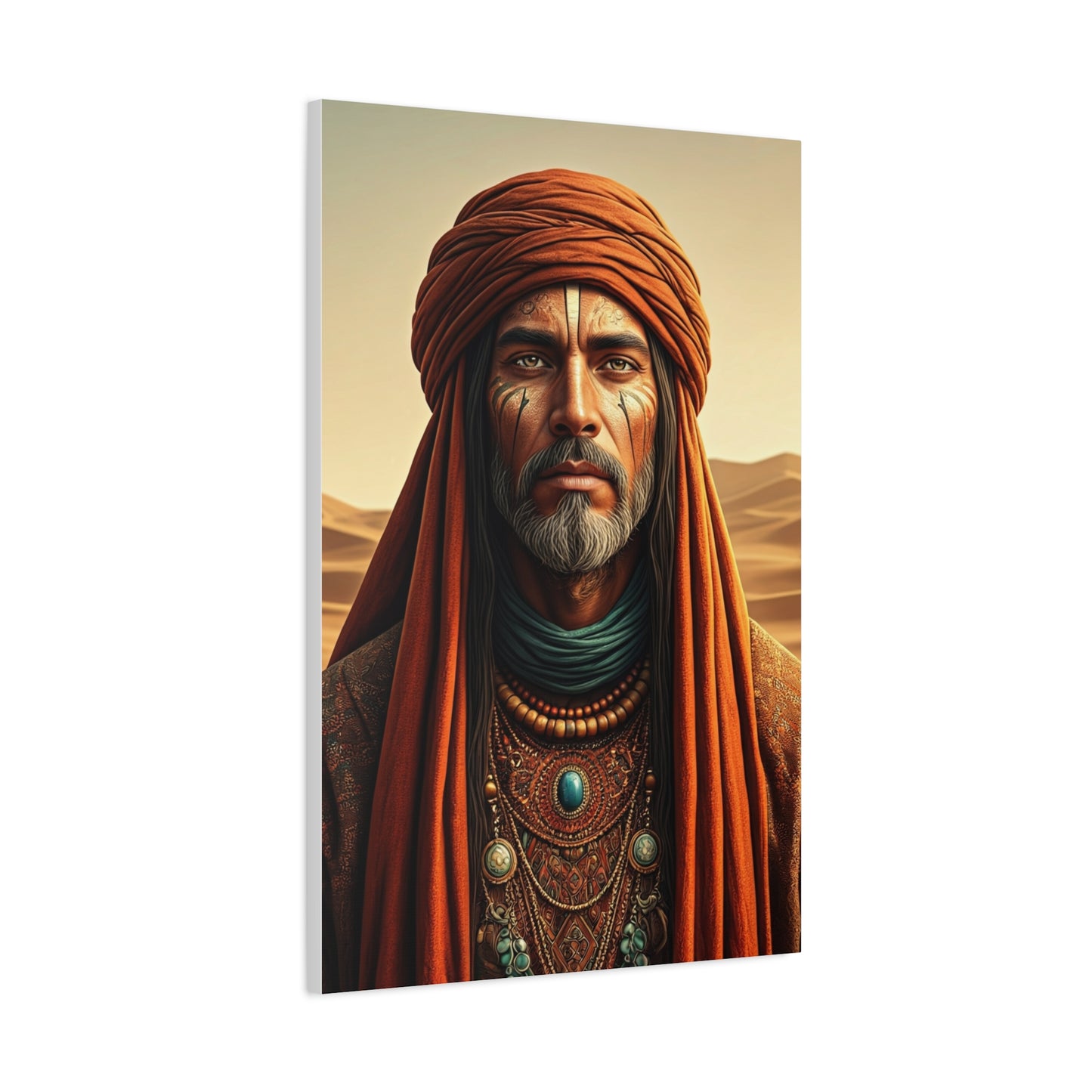 Desert Elder with Tribal Markings Wall Art & Canvas Prints