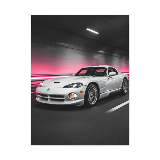 1992 Dodge Viper RT/10 Neon Tunnel Charge Wall Art & Canvas Prints