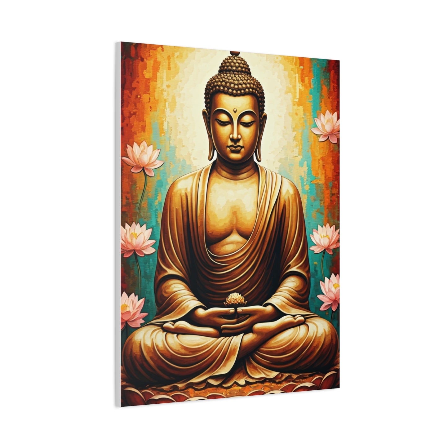 Sacred Lotus Buddha Portrait Wall Art & Canvas Prints