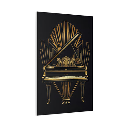 Grand Piano Deco Gold Luxury Wall Art & Canvas Prints