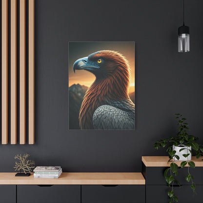 Golden Eagle with Vibrant Sunset Background Wall Art & Canvas Prints