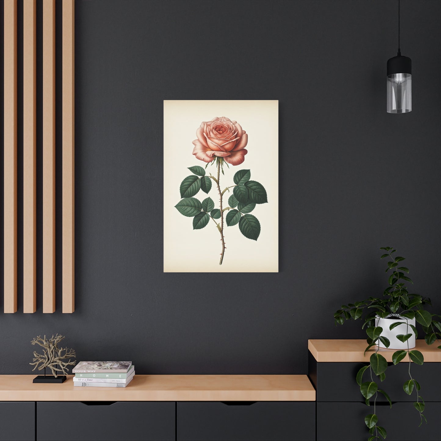 Vintage Rose Illustration Wall Art & Canvas Prints