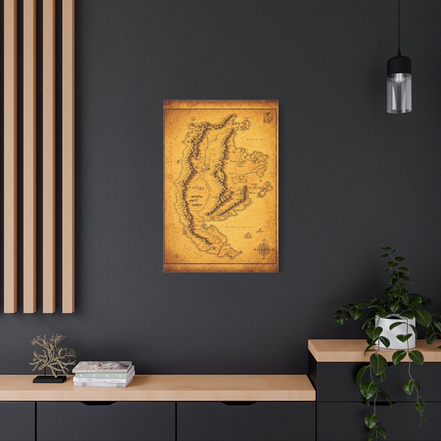 Desert Horizon World Map Adventure Wall Art & Canvas Prints