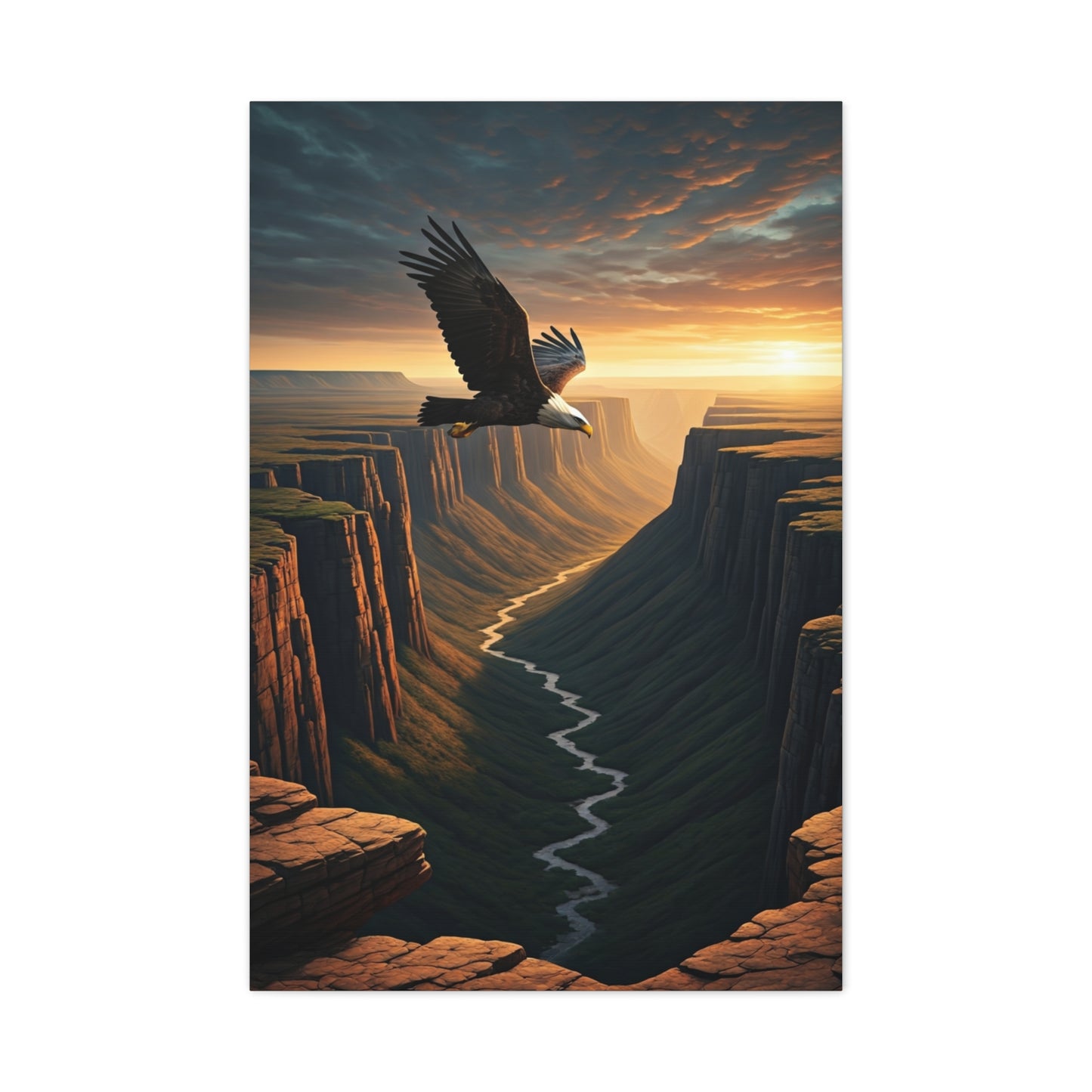 Eagle Over the Canyon Wall Art & Canvas Prints