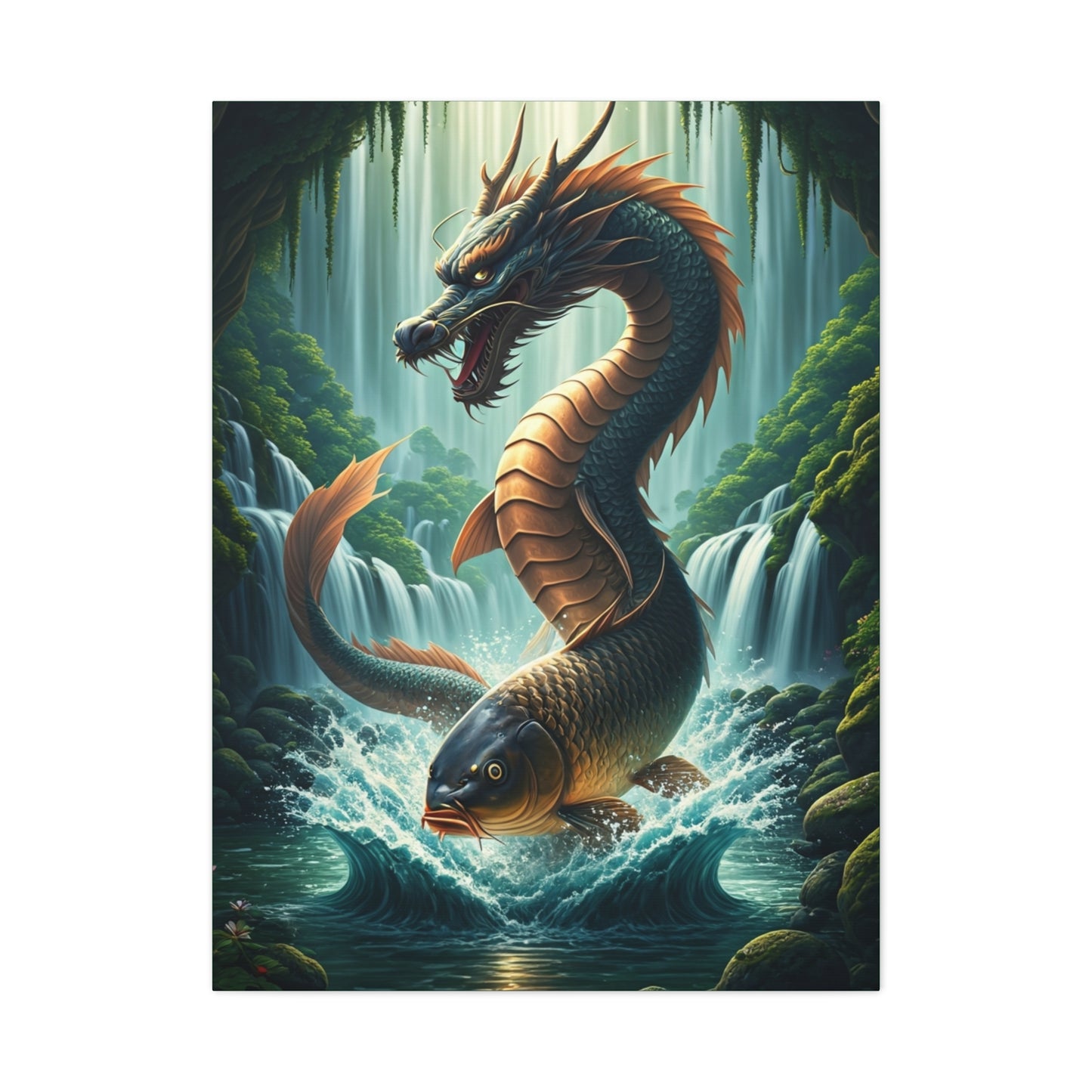 Dragon of the Emerald Falls Wall Art & Canvas Prints