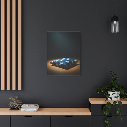Folded Flag Memorial Honor Wall Art & Canvas Prints  .