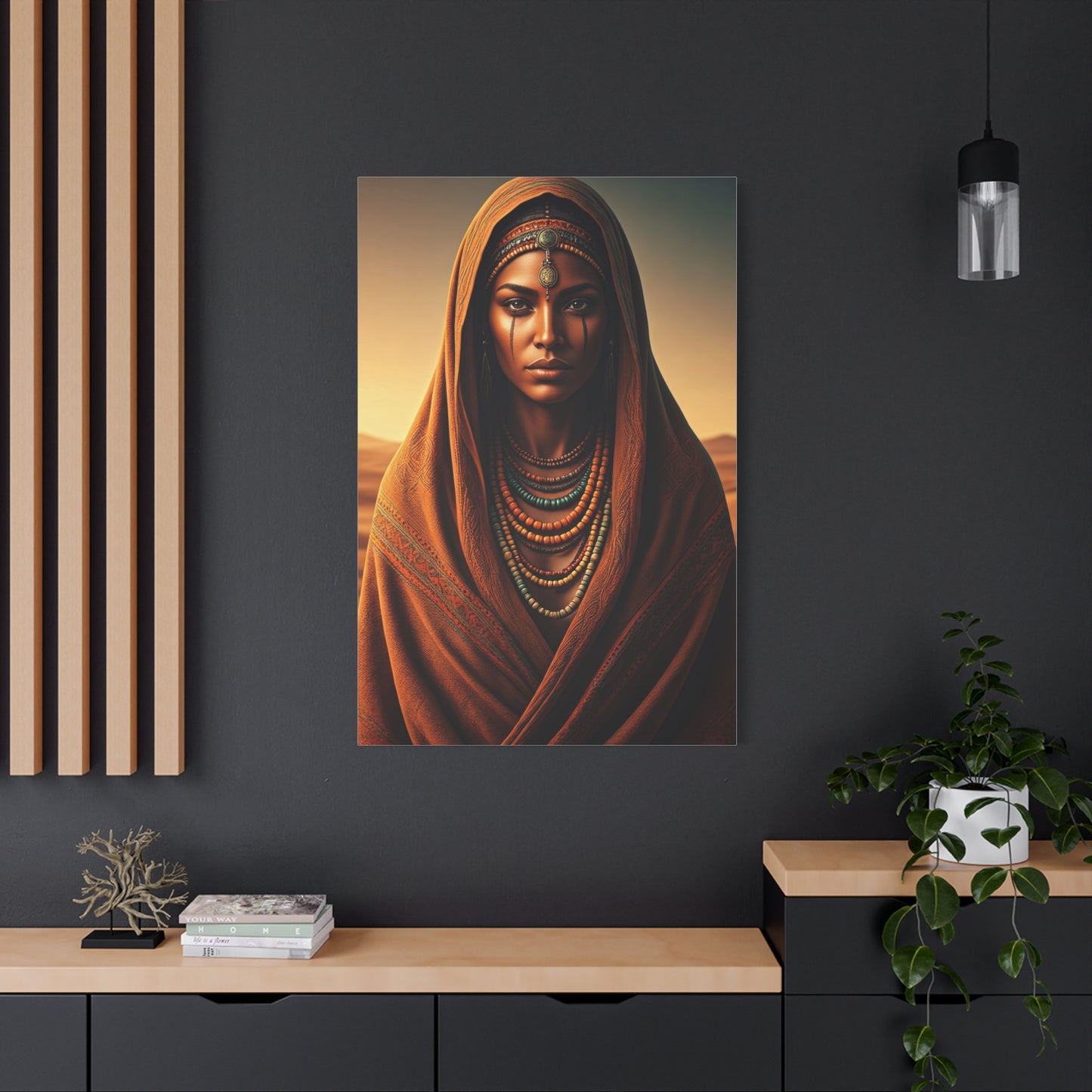 Bohemian Tribal Woman Portrait Wall Art & Canvas Prints